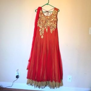 Red Indian Traditional Gown